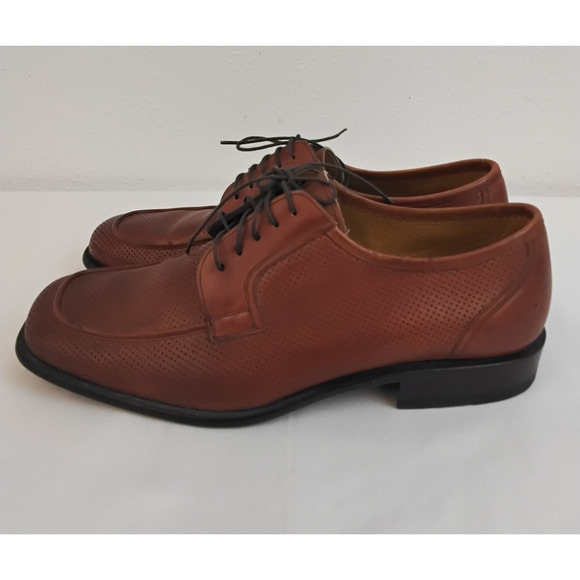 E.T. Wright Masters Collection Dress Shoes Men\'s 9 Brown Leather Lace Up #W4689 main image 4